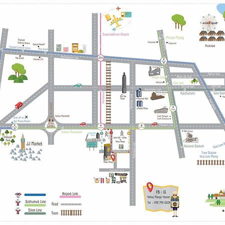 Yellow Mango Hostel Bangkok Ngoại thất bức ảnh